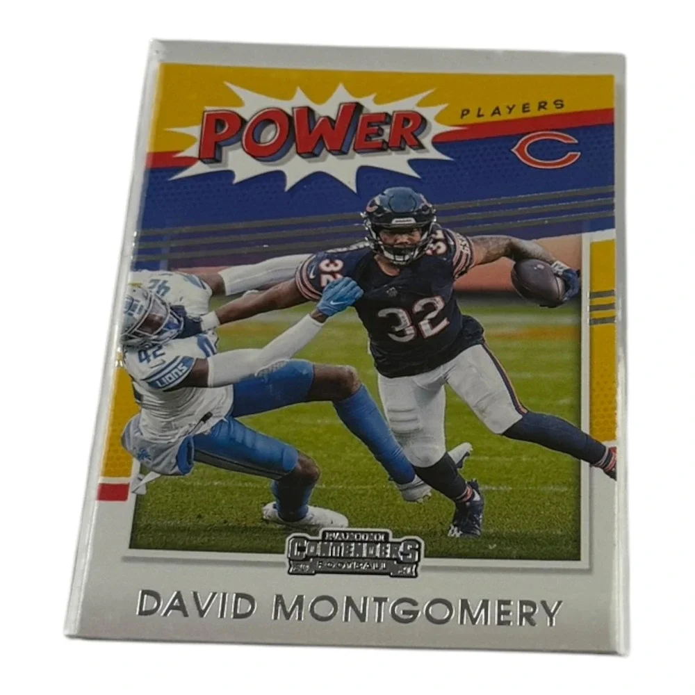 2021 Panini Contenders David Montgomery Power Players Insert Chicago Bears PPDMO